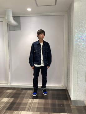 「Supreme （シュプリーム）のアイテム（Tシャツ/カットソー、ホワイト系）」を使った、gagamalu23さん（メンズ・174cm）の春コーディネート