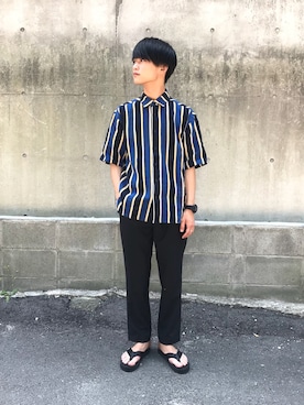 「熊本」｜EZAKIさん（メンズ・173cm）の夏コーディネート