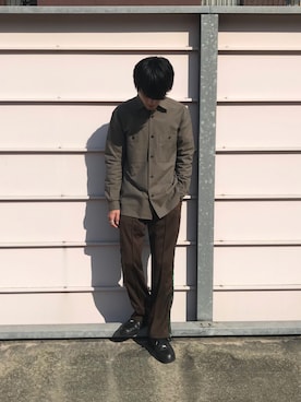 「熊本」｜EZAKIさん（メンズ・173cm）の冬コーディネート