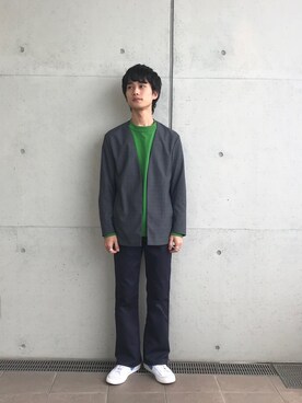 ノーカラージャケットを使った 熊本 の人気ファッションコーディネート Wear