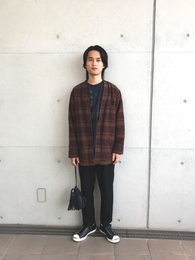 「cellar door」｜「アイテム（バッグ）」を使った、EZAKIさん（メンズ・173cm）の秋コーディネート