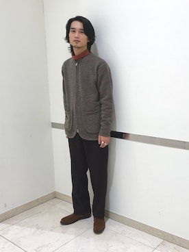 「UNUSED（アンユーズド）のアイテム」を使った、EZAKIさん（メンズ・173cm）の冬コーディネート