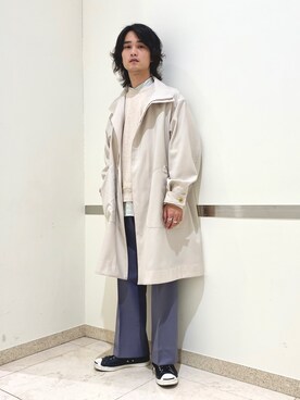 「BATONER（バトナー）のアイテム（スウェット）」を使った、EZAKIさん（メンズ・173cm）の冬コーディネート