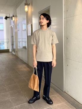 「cellar door」｜「アイテム（バッグ）」を使った、EZAKIさん（メンズ・173cm）の春コーディネート