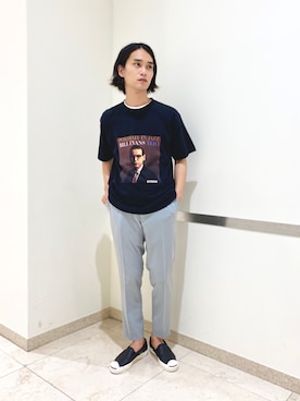 「アイテム（スリッポン）」を使った、EZAKIさん（メンズ・173cm・20代）の夏コーディネート