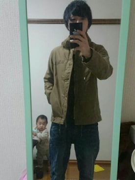 「ルード」｜「アイテム（ミリタリージャケット）」を使った、nさん（メンズ・170cm）の冬コーディネート