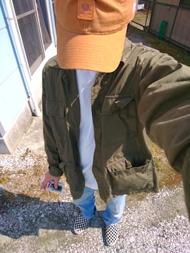「アイテム（スリッポン）」を使った、nさん（メンズ・170cm・20代）の春コーディネート
