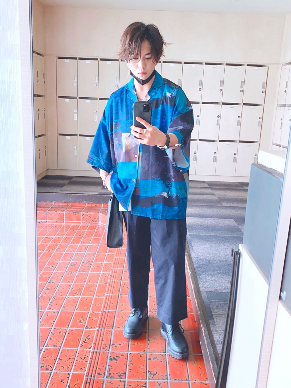 「これが私をアゲる服、夏、ラフ、きれいめカジュアル、今日のコーデ、ビッグシルエット、ローファー、柄シャツ、レイヤードスタイル、シャツスタイル」｜「unrelaxingのビッグシルエットアロハシャツ（シャツ/ブラウス、その他）」を使った、yukkeさん（メンズ・163cm）の春コーディネートの1枚目の写真