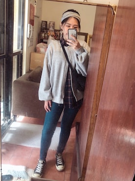 「UNIQUE（ユニーク）のアイテム」を使った、Tzuさん（レディース・159cm）の冬コーディネート