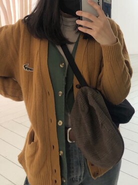 「LACOSTE（ラコステ）のアイテム（その他アウター）」を使った、Tzuさん（レディース・159cm）の春コーディネート