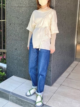 「nitca（ニトカ）のアイテム」を使った、キイロさん（レディース・158cm）の春コーディネート
