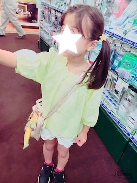「オフショルダー」｜konokonoさん（キッズ・120cm）の夏コーディネート