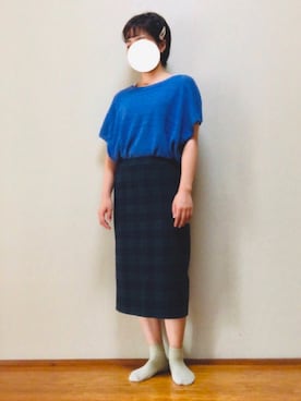 「Honeys（ハニーズ）のアイテム（その他トップス）」を使った、恩三郎さん（レディース・154cm）の秋コーディネート