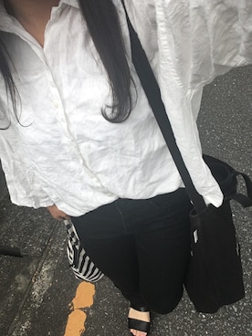 「UNIQLO（ユニクロ）のWOMEN ウルトラストレッチジーンズ（デニムパンツ）」を使った、ana,さん（レディース・150cm）の夏コーディネート