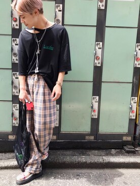 「Faith（-）のアイテム（Tシャツ/カットソー）」を使った、waizumiさん（メンズ・168cm）の春コーディネート