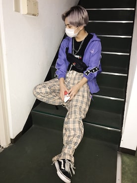 「Faith（-）のアイテム（パンツ）」を使った、waizumiさん（メンズ・168cm・20代）の春コーディネート