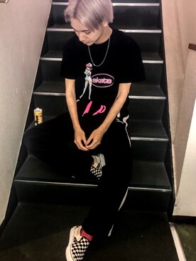 「Faith（-）のアイテム（Tシャツ/カットソー）」を使った、waizumiさん（メンズ・168cm）の夏コーディネート