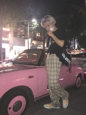 「Faith（-）のアイテム（Tシャツ/カットソー）」を使った、waizumiさん（メンズ・168cm）の夏コーディネート