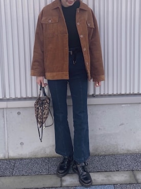 「カラーサングラス」｜「アイテム（ジャケット/アウター）」を使った、miichan⭐︎さん（レディース・165cm）の冬コーディネート