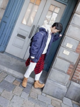 「Rodeo Crowns（ロデオクラウンズ）のアイテム（その他アウター）」を使った、まめさん（レディース・166cm）の春コーディネート