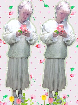 「VINTAGE（ヴィンテージ）のアイテム（アンサンブル）」を使った、momiboboさん（レディース・163cm）の春コーディネート