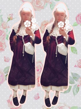 「アイテム（ダッフルコート、レッド系）」を使った、momiboboさん（レディース・163cm）の春コーディネート