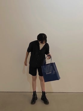 「Hanes」｜「アイテム（ブーツ）」を使った、Shionさん（レディース・160cm）の夏コーディネート