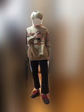「MYne（マイン）のアイテム（シューズ）」を使った、アミアパスミさん（メンズ・163cm）の秋コーディネート