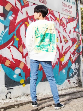 「Mark Gonzales（マーク・ゴンザレス）のアイテム」を使った、-さん（メンズ・176cm）の秋コーディネート