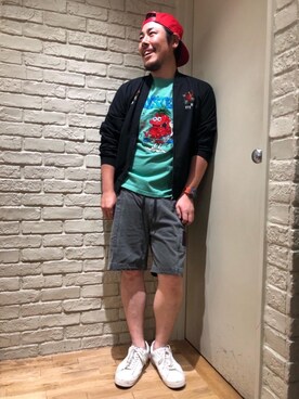 「G-SHOCK」｜「アイテム（ブルゾン）」を使った、hashikenさん（メンズ・172cm）の春コーディネート