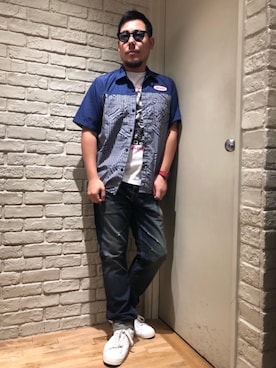 「エンジニアシャツ」｜hashikenさん（メンズ・172cm）の夏コーディネート