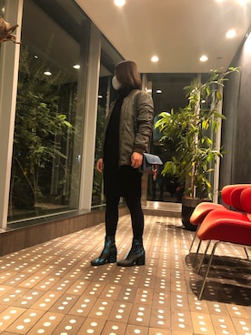 「DRIES VAN NOTEN（ドリスヴァンノッテン）のアイテム（ブーツ）」を使った、growmeさん（レディース・157cm）の秋コーディネート