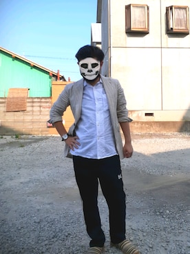 「SALVI（サルヴィ）のアイテム」を使った、車輪さん（メンズ・162cm）の夏コーディネート