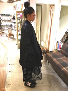 「Engineered Garments（エンジニアードガーメンツ）のアイテム（ジャケット/アウター）」を使った、AI ♡さん（レディース・163cm）の冬コーディネート
