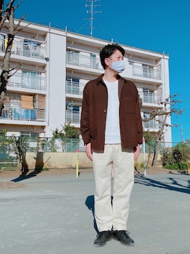 「お散歩」｜「アイテム（ジャケット/アウター）」を使った、tomoさん（メンズ・187cm）の秋コーディネート