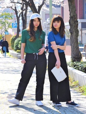 「おでかけ」｜「アイテム（キャップ）」を使った、REMIさん（レディース・155cm）の春コーディネート