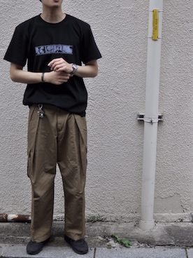 「KICS DOCUMENT.（キクス ドキュメント）のアイテム（パンツ）」を使った、Dai さん（メンズ・178cm）の夏コーディネート