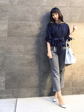 「ぺプラムトップス」｜「アイテム（腕時計）」を使った、saya🍎*さん（レディース・156cm）の冬コーディネート