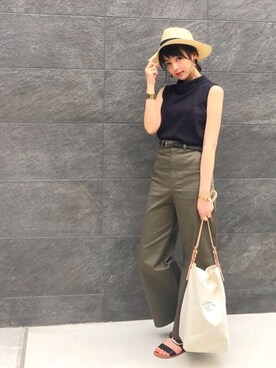 「N.（N. Natural Beauty Basic）（エヌエヌナチュラルビューティーベーシック）のアイテム（帽子）」を使った、saya🍎*さん（レディース・156cm）の夏コーディネート