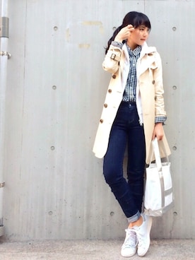 saya🍎*さん（レディース・156cm）の春コーディネート