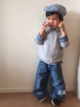 「Natural Boo（ナチュラルブー）のアイテム」を使った、Kai☆☆さん（キッズ・90cm）の春コーディネート