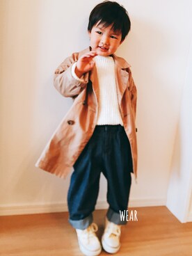 「フェリシモキッズ（フェリシモキッズ）のアイテム（ジャケット/アウター）」を使った、Kai☆☆さん（キッズ・90cm）の春コーディネート