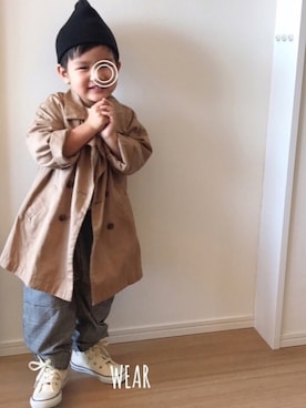 「フェリシモキッズ（フェリシモキッズ）のアイテム（ジャケット/アウター）」を使った、Kai☆☆さん（キッズ・100cm）の秋コーディネート