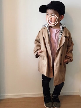 「フェリシモキッズ（フェリシモキッズ）のアイテム（ジャケット/アウター）」を使った、Kai☆☆さん（キッズ・100cm）の春コーディネート