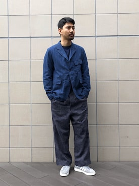 栗城 良介さん（メンズ・182cm）の春コーディネート