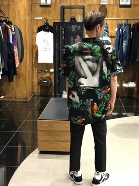 「PLEASURES（プレジャー）のアイテム」を使った、Junya Kasugaさん（メンズ・170cm）の夏コーディネート