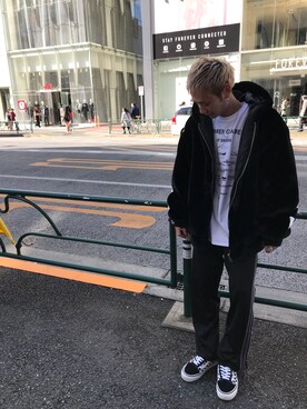 「alexanderwang（アレキサンダーワン）のアイテム（パンツ）」を使った、Junya Kasugaさん（メンズ・170cm）の秋コーディネート