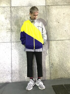 「DANKE SCHON（ダンケシェーン）のアイテム（ナイロンジャケット）」を使った、Junya Kasugaさん（メンズ・170cm）の冬コーディネート