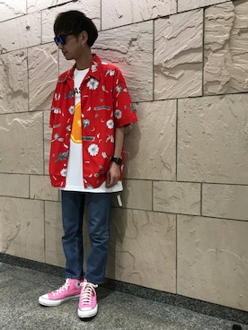 「A.D.S.R.（エーディーエスアール）のアイテム」を使った、Junya Kasugaさん（メンズ・170cm）の夏コーディネート