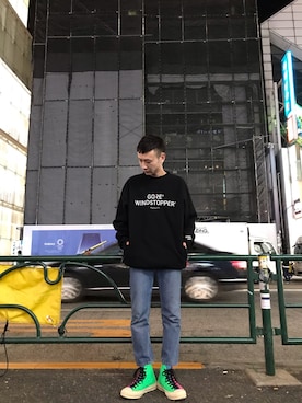 「thisisneverthat（ディスイズネバーザット）のアイテム」を使った、Junya Kasugaさん（メンズ・170cm）の秋コーディネート